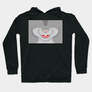 Silver Bunny Face Hoodie